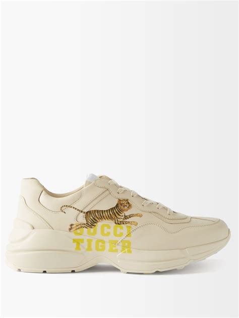 gucci tiger print trainers